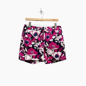 Talbots‎ Floral Print Mid Rise Shorts Purple Womens Size 6 Petite NWT
